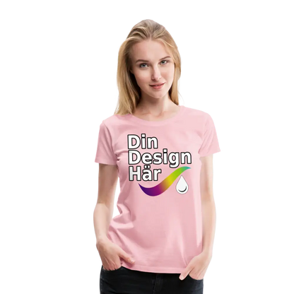 Designa Premium-t-shirt Dam Ljusrosa / s - Designa Och Tryck Online