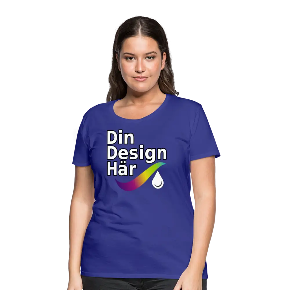 Designa Premium-t-shirt Dam Kungsblått / s - Designa Och Tryck Online
