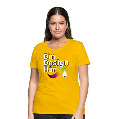 Designa Premium-t-shirt Dam Solgul / s - Designa Och Tryck Online