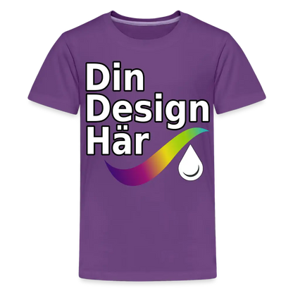Designa Premium-t-shirt Tonåring Lila / 146/152 (10 Years) - Designa Och Tryck Online
