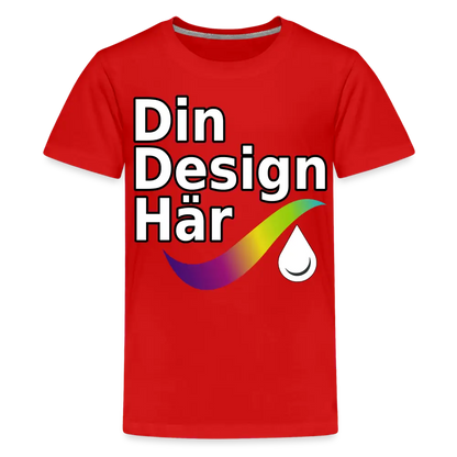 Designa Premium-t-shirt Tonåring Röd / 146/152 (10 Years) - Designa Och Tryck Online