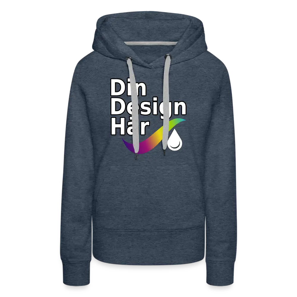 Designa Premiumluvtröja Dam Ljung Denim / s - Designa Och Tryck Online
