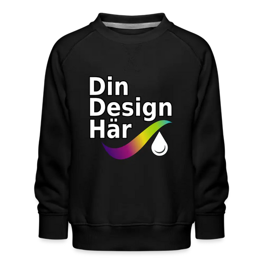 Designa Premiumtröja Barn Svart / 98/104 (3-4 Years) - Designa Och Tryck Online