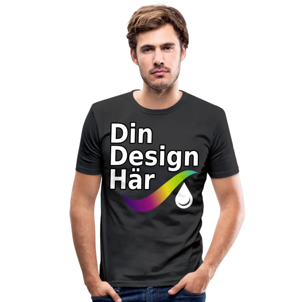 Designa Slim Fit T-shirt Herr - Designa Och Tryck Online