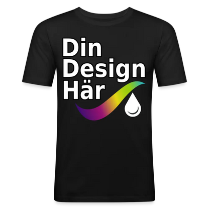 Designa Slim Fit T-shirt Herr Svart / s - Designa Och Tryck Online