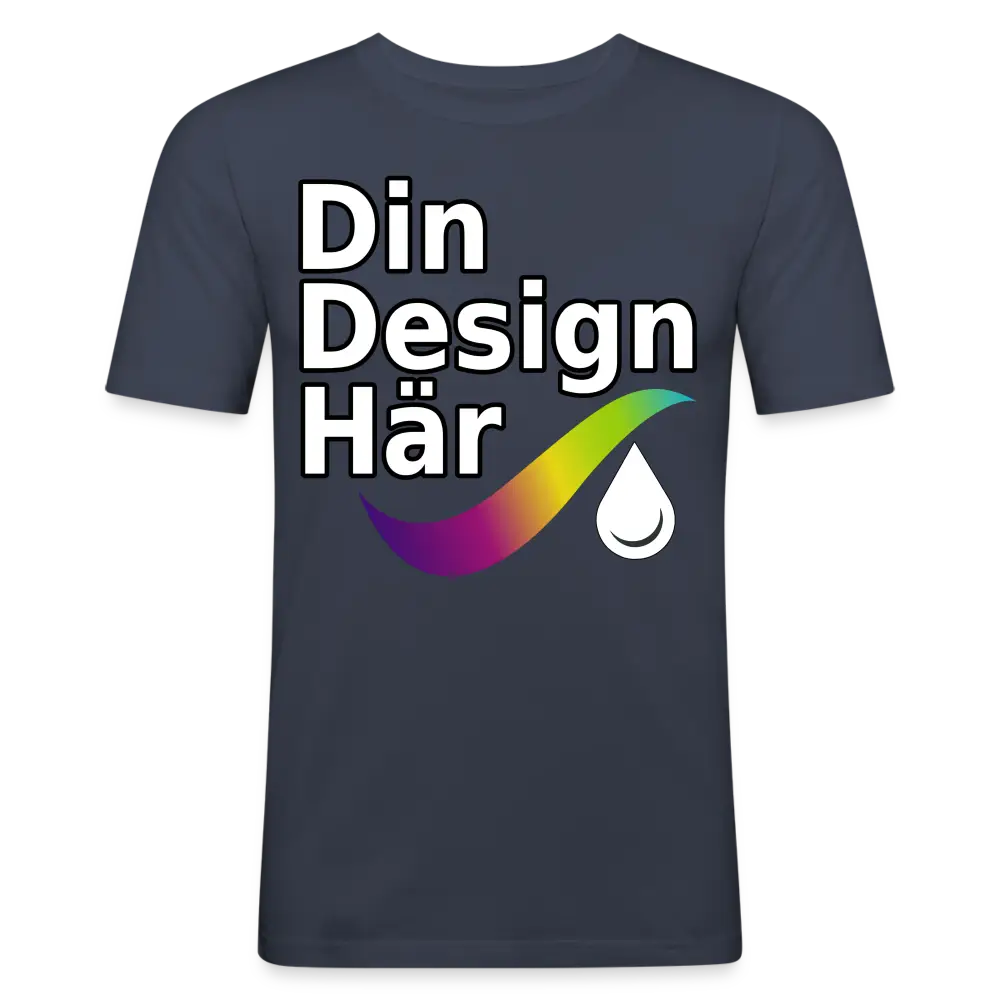 Designa Slim Fit T-shirt Herr Marin / s - Designa Och Tryck Online
