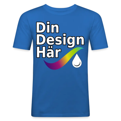 Designa Slim Fit T-shirt Herr Kungsblått / s - Designa Och Tryck Online