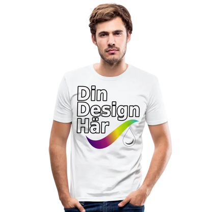 Designa Slim Fit T-shirt Herr Vit / s - Designa Och Tryck Online