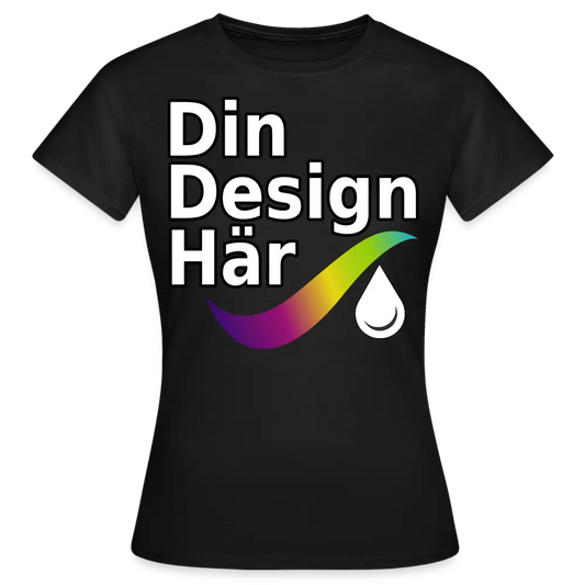Designa T-shirt Dam Svart / s - Designa Och Tryck Online