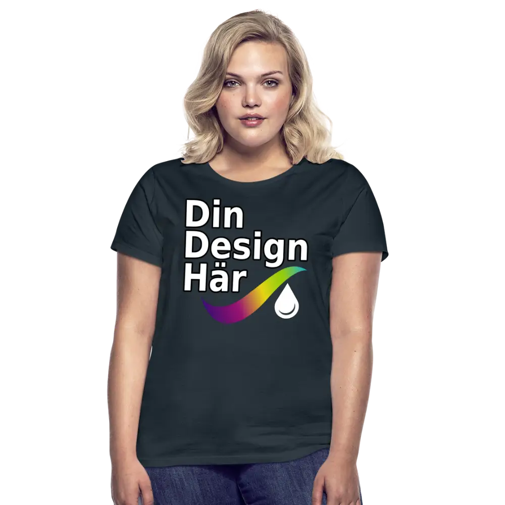 Designa T-shirt Dam Marin / s - Designa Och Tryck Online