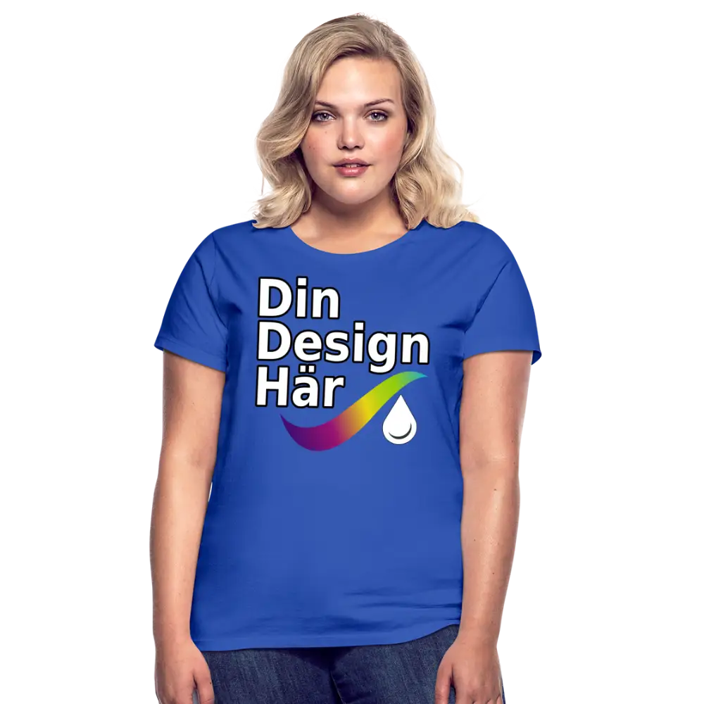 Designa T-shirt Dam Kungsblått / s - Designa Och Tryck Online