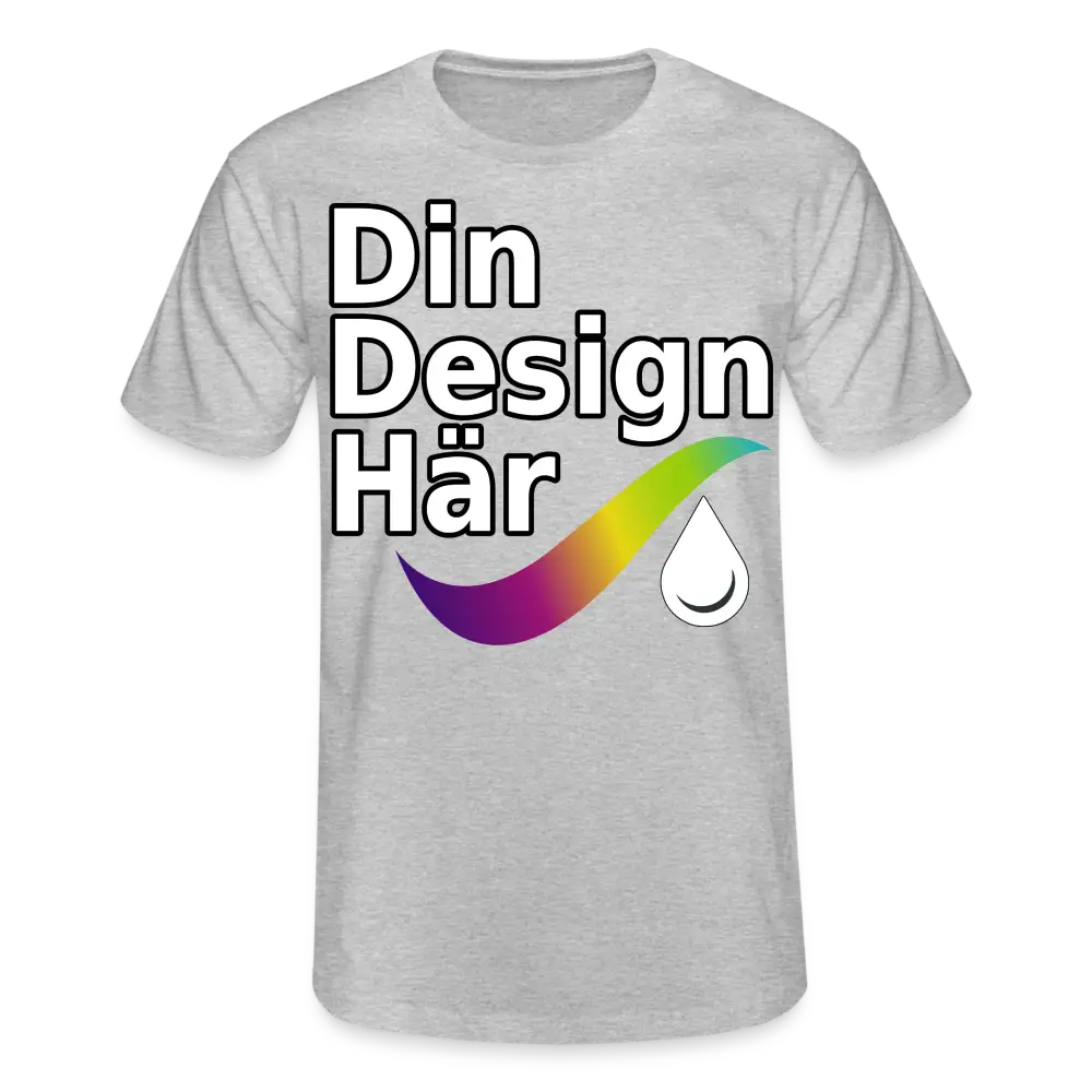 Designa T-shirt Herr Från Fruit Of The Loom Gråmelerad / s - Designa Och Tryck Online