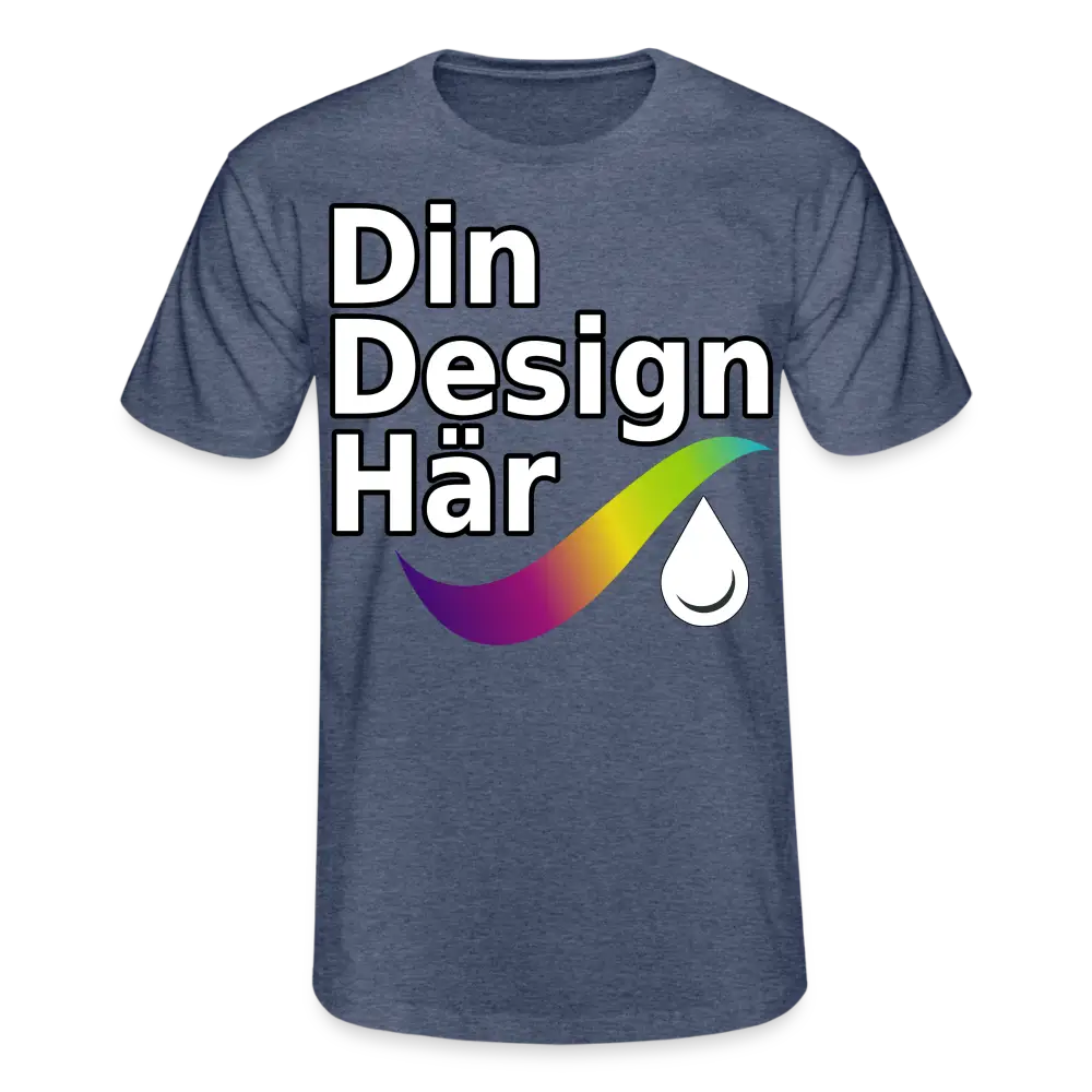 Designa T-shirt Herr Från Fruit Of The Loom Ljung Marin / s - Designa Och Tryck Online