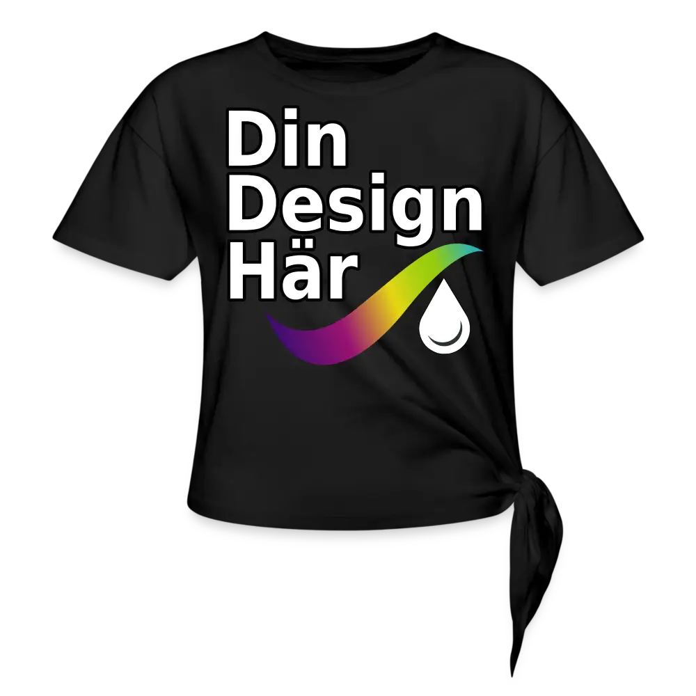 Designa T-shirt Med Knut Dam Svart / s - Designa Och Tryck Online