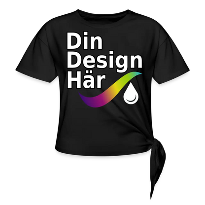 Designa T-shirt Med Knut Dam Svart / s - Designa Och Tryck Online