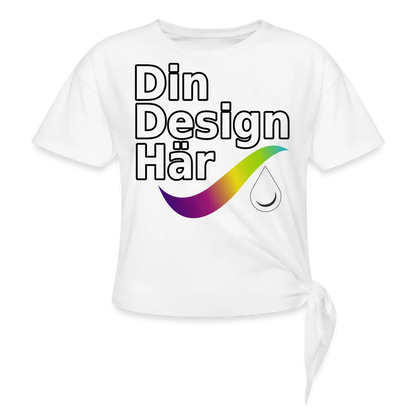 Designa T-shirt Med Knut Dam Vit / s - Designa Och Tryck Online