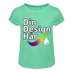T-shirt Med Rynkning Flicka - Mint / 2 Years