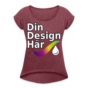 T-shirt Med Upprullade ärmar Dam