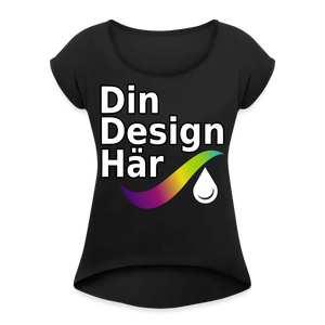 T-shirt Med Upprullade ärmar Dam - Black / s
