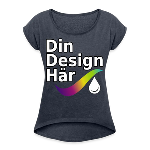T-shirt Med Upprullade ärmar Dam - Heather Navy / s