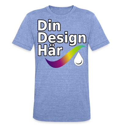 Designa Triblend-t-shirt Unisex Från Bella + Canvas Ljungblå / s - Designa Och Tryck Online