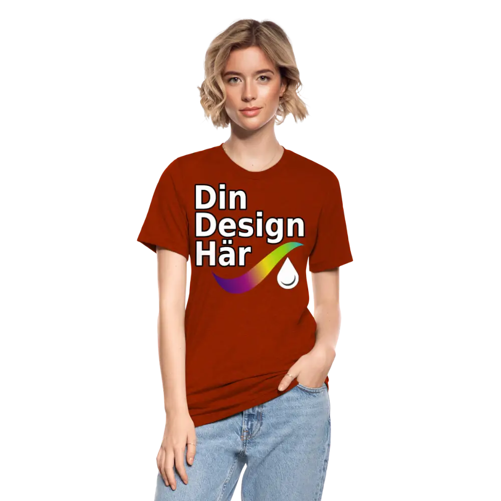 Designa Triblend-t-shirt Unisex Från Bella + Canvas Ljungtegel / s - Designa Och Tryck Online