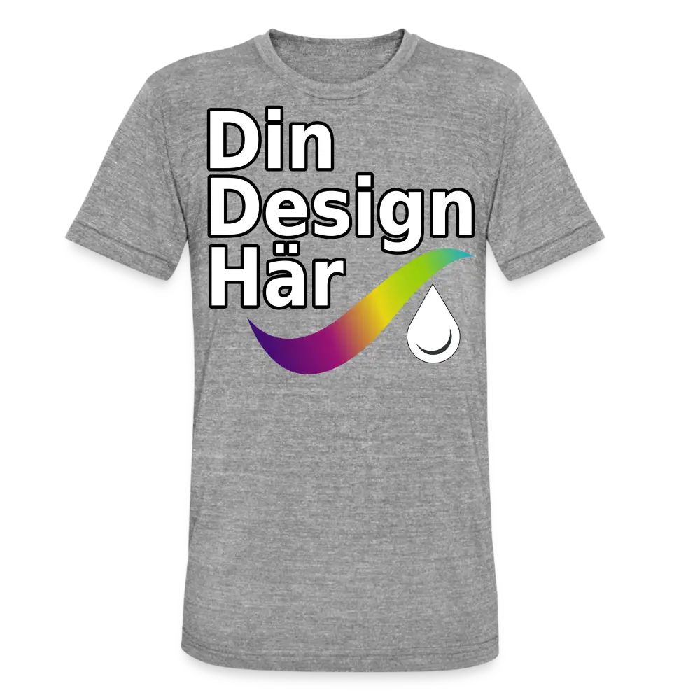 Designa Triblend-t-shirt Unisex Från Bella + Canvas Gråmelerad / s - Designa Och Tryck Online