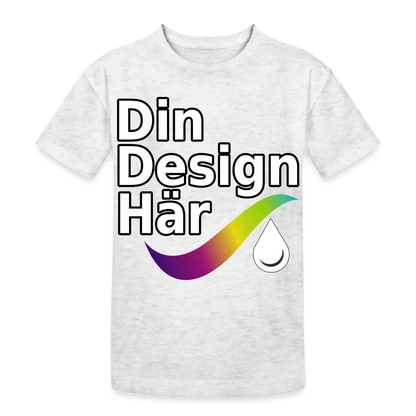 Designa Tung Bomulls-t-shirt Barn Ljung Vit / Xs (140/152) - Designa Och Tryck Online