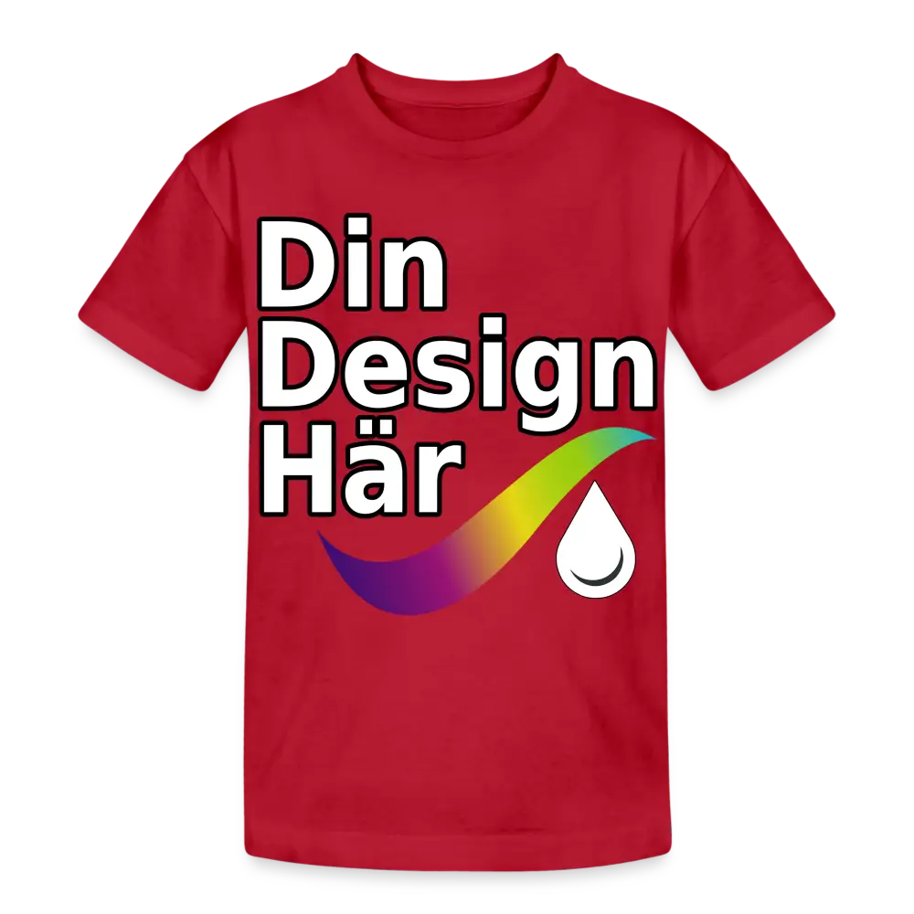 Designa Tung Bomulls-t-shirt Barn Vin / Xs (140/152) - Designa Och Tryck Online