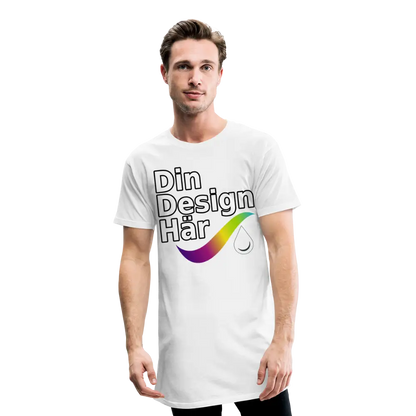 Designa Urban Lång T-shirt Herr Vit / s - Designa Och Tryck Online