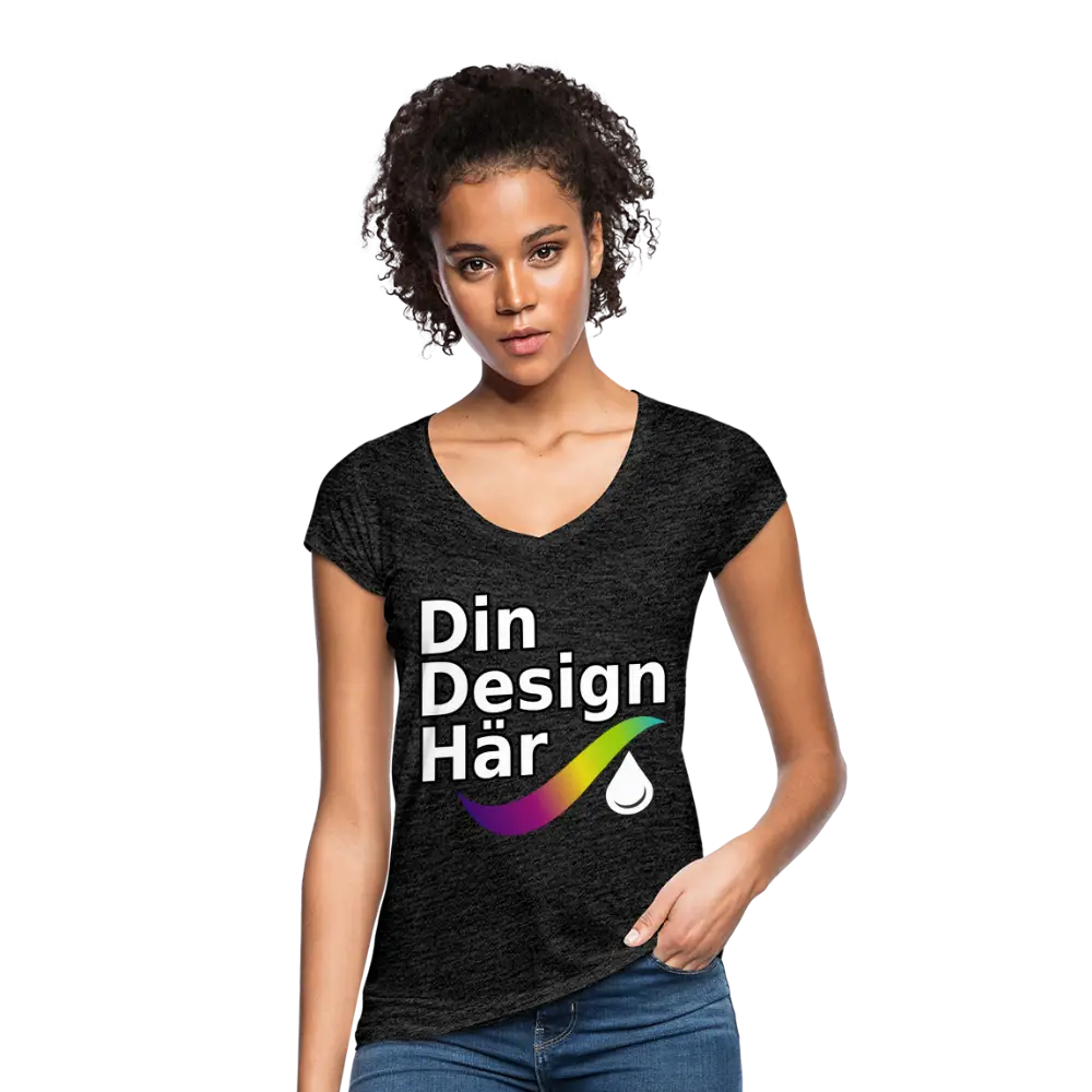 Designa Vintage-t-shirt Dam - Designa Och Tryck Online