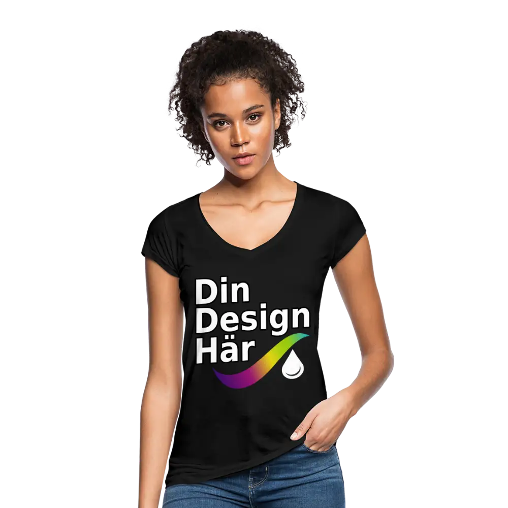 Designa Vintage-t-shirt Dam - Designa Och Tryck Online