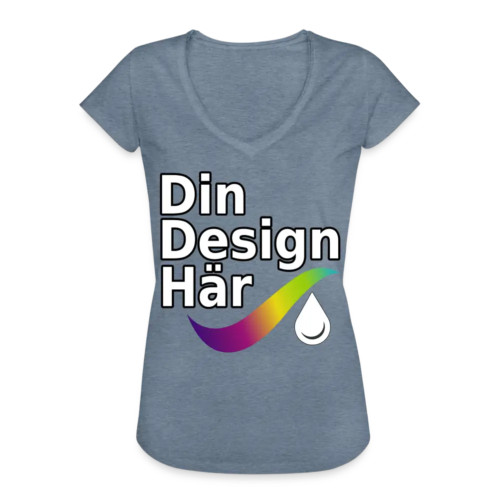 Designa Vintage-t-shirt Dam Vintage Denim / s - Designa Och Tryck Online