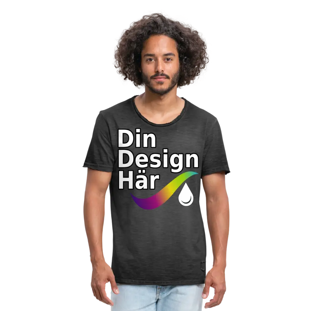 Designa Vintage-t-shirt Herr - Designa Och Tryck Online