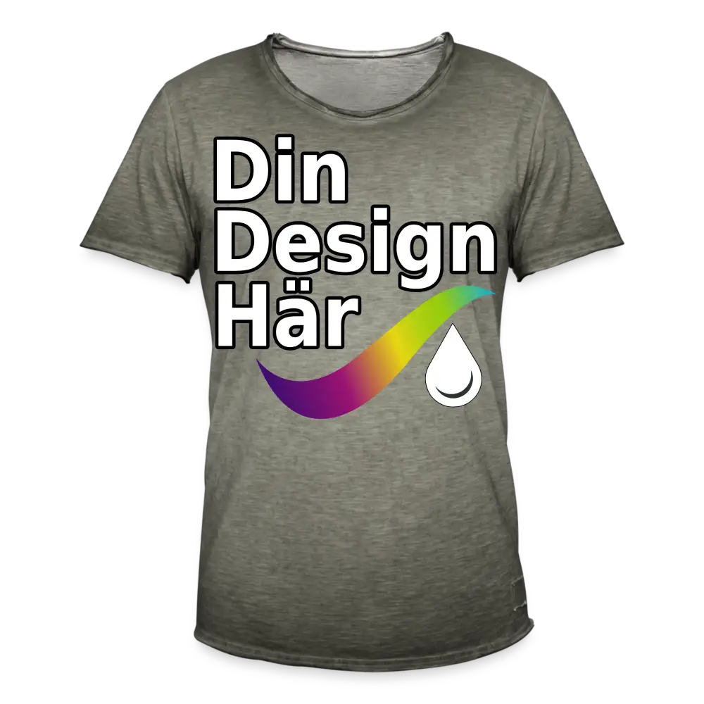 Designa Vintage-t-shirt Herr - Designa Och Tryck Online