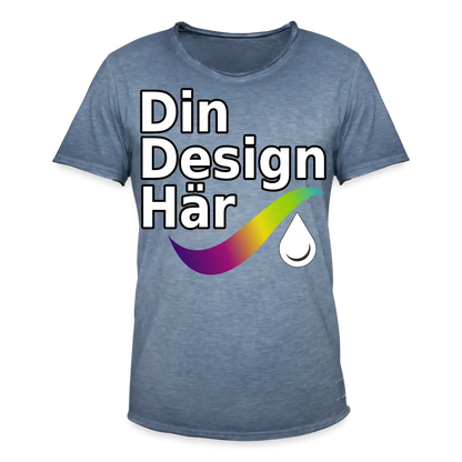Designa Vintage-t-shirt Herr Vintage Denim / s - Designa Och Tryck Online